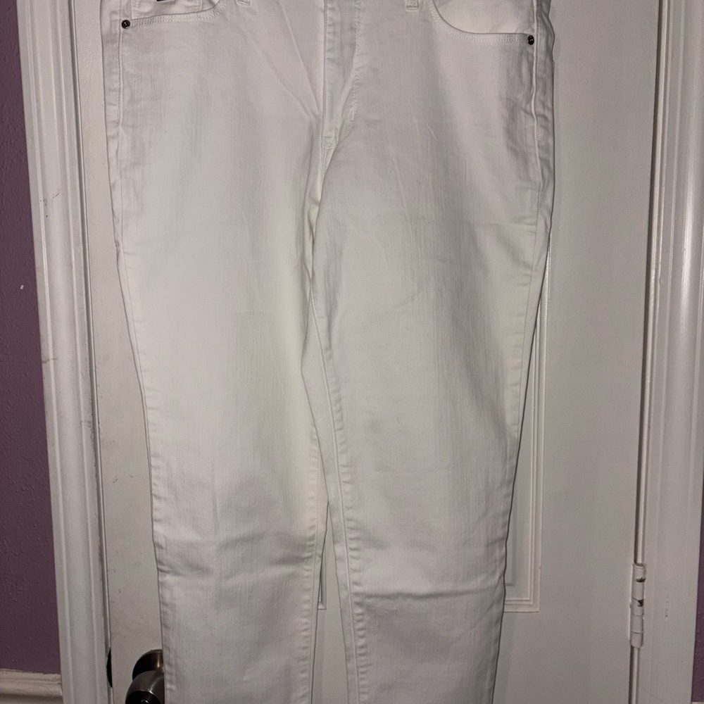 Nine West Women's Straight Leg White Jeans